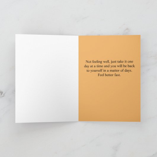 Get Well Kaart voor Geel Kat (Binnen)