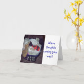 Get Well Kaart voor honden (Gele Bloem)