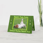 Get Well Kaart w/Funny Basset Hound Yoga Poses (Voorkant)