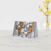 Get Well Katten (Loki en Mayday) Kaart (Gele Bloem)