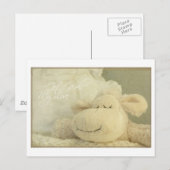Get well my love schapenslaap slecht - wenskaart briefkaart (Voorkant / Achterkant)
