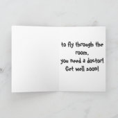 Get Well ~ Newfoundland Dog Kaart (Binnen)