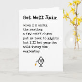 Get Well Noir Een grappig Get Well gedicht Kaart (Gele Bloem)