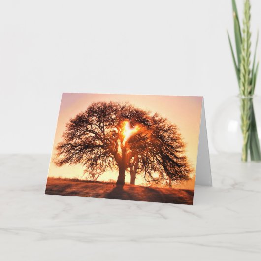 Get Well Oak Tree and Heart Card Kaart (Voorkant)