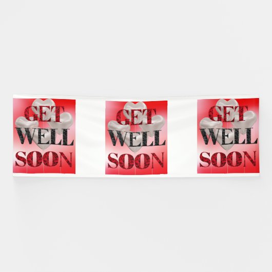 Get Well Soon 4x12 Vinyl Banner (Horizontaal)
