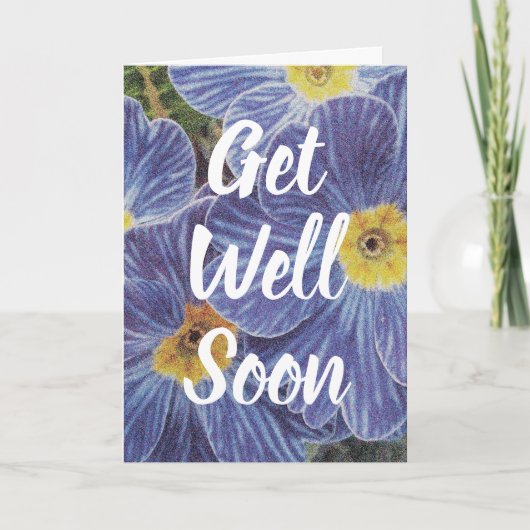 Get Well Soon aangepaste bloemenkaart voor zieke p Kaart (Voorkant)