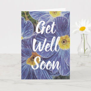Get Well Soon aangepaste bloemenkaart voor zieke p Kaart