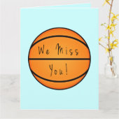 Get Well Soon Basketbal Schrijven op Ball Team Big Kaart (Gele Bloem)