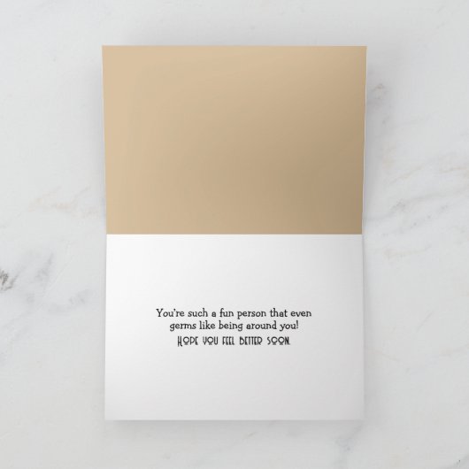 Get Well Soon Black Bear Sleeping Under a Quilt Kaart (Binnen)