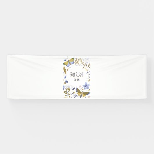 Get Well Soon Blues 2.5x8 Vinyl Banner (Horizontaal)