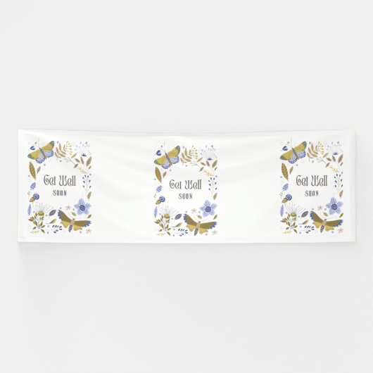 Get Well Soon Blues 4x12 Vinyl Banner (Horizontaal)