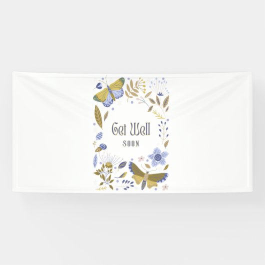 Get Well Soon Blues 4x8 Vinyl Banner (Horizontaal)