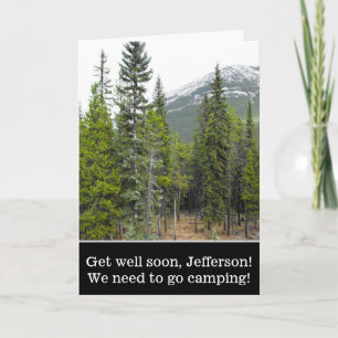"Get well soon" + Bos en Mountain Scene Kaart