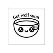 Get Well Soon Bowl of Soup Wood Art Stamp Rubberstempel (Afrduk)