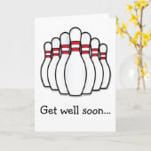 Get Well Soon Bowling van de hele bende Kaart (Gele Bloem)