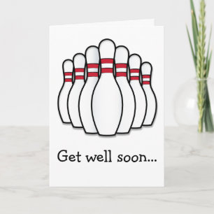 Get Well Soon Bowling van de hele bende Kaart