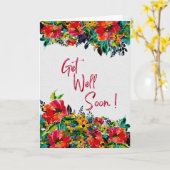 Get Well Soon – Bright Floral Watercolor Kaart (Gele Bloem)