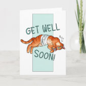 Get Well Soon Cat Card Kaart (Voorkant)