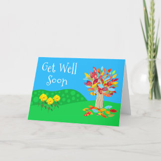 Get Well Soon colorful card by Jo Images Kaart