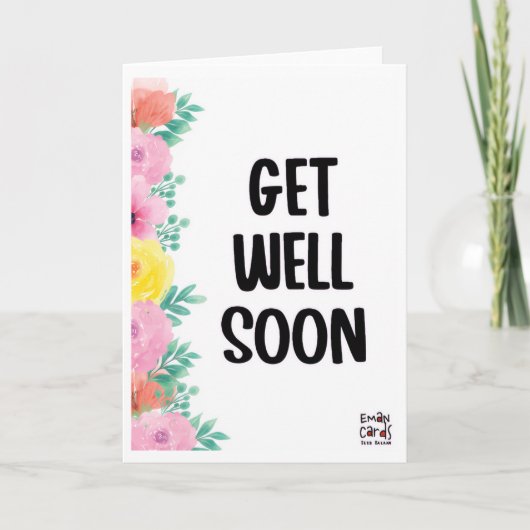 Get Well Soon - Colorful Flowers Kaart (Voorkant)