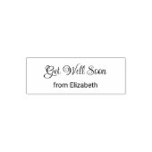 Get Well Soon Cursive Script with Sender's Name Zelfinktende Stempel (Design)