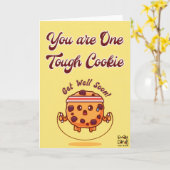 Get Well Soon - Cute Cookie Card Kaart (Gele Bloem)