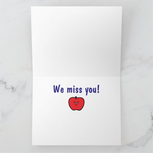 Get Well Soon Docent bij Apple en Markers Kaart (Binnen)