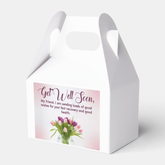 "Get Well Soon", een favorietenbox Bedankdoosjes (Achterkant)