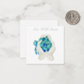 Get Well Soon Floral Bouquet Gift Card Notitiekaartje (Voorkant / Achterkant in situ)