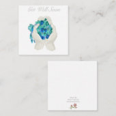 Get Well Soon Floral Bouquet Gift Card Notitiekaartje (Voorkant / Achterkant)