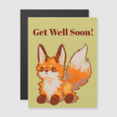 Get Well Soon, Fox Magnetische kaart (Voorkant / Achterkant)