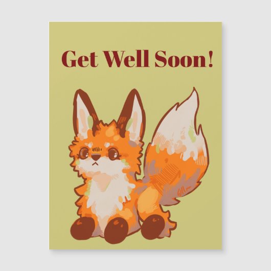 Get Well Soon, Fox Magnetische kaart (Voorkant)