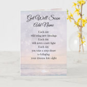 Get Well Soon gepersonaliseerd ontwerp Kaart (Gele Bloem)