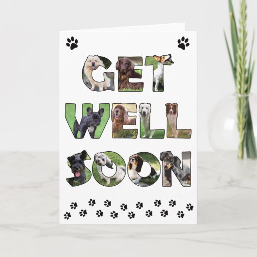 Get Well Soon hondenkaart - olieverfschilderij woo Bedankkaart (Voorkant)