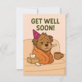 Get Well Soon Kaart - Scruffy Dog (Voorkant)