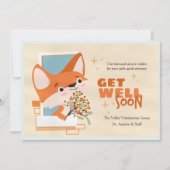 Get Well Soon Little Fox Card Kaart (Voorkant)