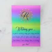 Get Well Soon Mandala in regenboogkleuren Kaart (Binnen)