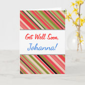 "Get Well Soon" + op watermeloen geïnspireerde str Kaart (Gele Bloem)