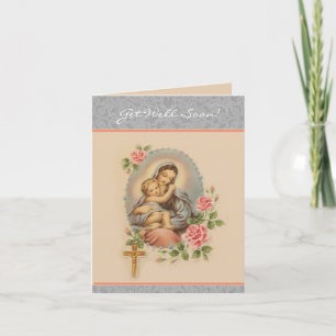 Get Well Soon Religious Prayer Virgin Mary Card Kaart