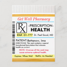 Get Well Soon RX voor Gezondheid Briefkaart