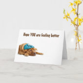 GET WELL SOON SAYS THIS VERY SICK DOG KAART (Gele Bloem)