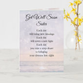Get Well Soon Sister ontwerp Kaart (Gele Bloem)