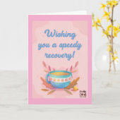 Get Well Soon - Tea Cup Kaart (Gele Bloem)