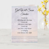 Get Well Soon Teacher ontwerp Kaart (Gele Bloem)