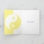 Get Well Soon wenskaart met gekleurde Yin Yang Kaart (Binnen)