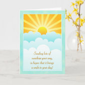 Get Well Sunshine Kaart (Gele Bloem)