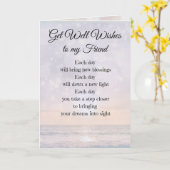 Get Well Wishes Vriend ontwerp Kaart (Gele Bloem)