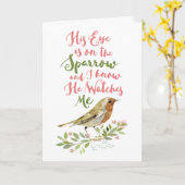 Get Well - Zijn oog is op de mus pastel Kaart (Gele Bloem)