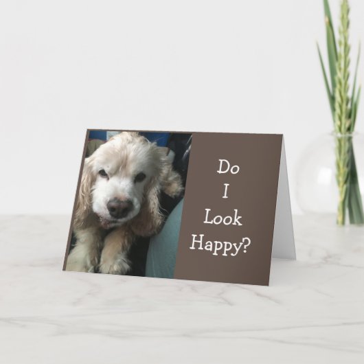*GET WILL SOON" SAYS "SAD" DOGGIE CARD KAART (Voorkant)