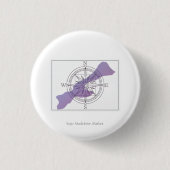 Get Your Bearings Island Compass Small Button Pin (Voorkant)